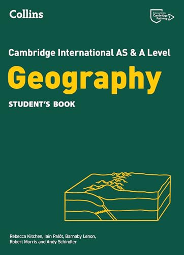 Dark green textbook cover with white text: "Cambridge International AS & A Level Geography".