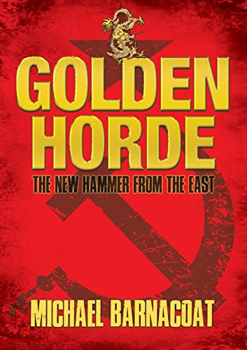 Book cover: "Golden Horde" with a dragon and hammer on red background.