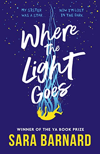 Book cover: "Where the Light Goes" with flame-shaped silhouette.