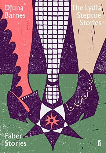 Book cover illustration showing stylized legs and shoes against a purple and green background.
