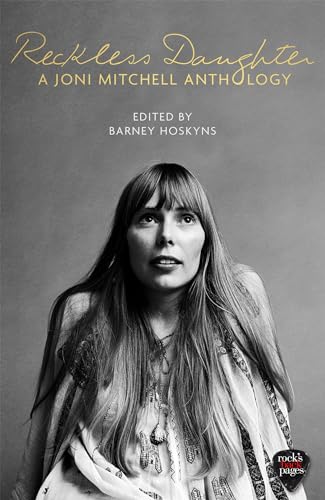 Black and white portrait of Joni Mitchell on book cover.