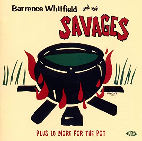 CD cover: black cauldron with flames, green grass, red text “SAVAGES”.