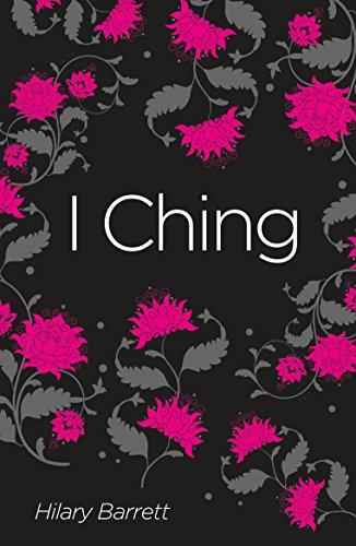 Book cover for “I Ching” with floral design and white text.