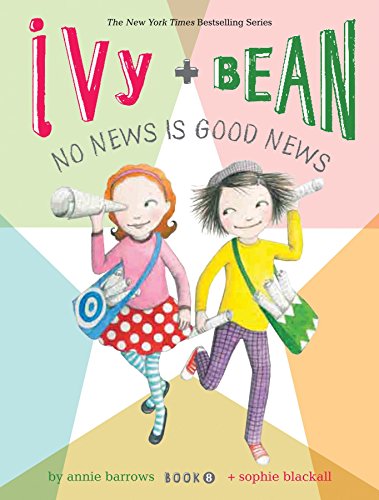 Book cover with illustrations of two girls holding rolled-up newspapers.