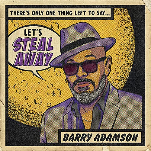 Portrait of Barry Adamson in a hat and sunglasses, comic book style.