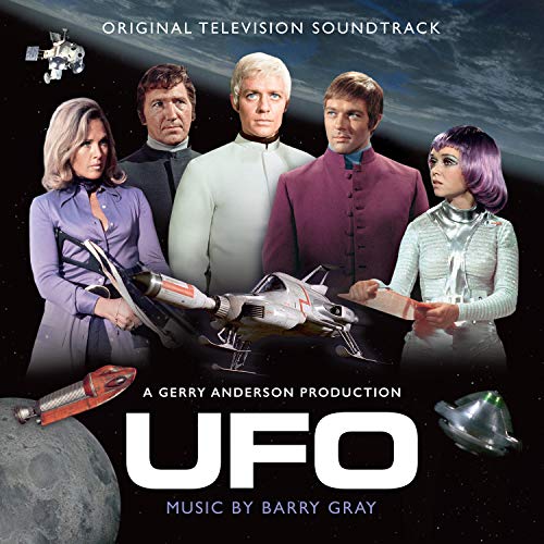 CD cover for "UFO" soundtrack featuring cast and spacecraft imagery.