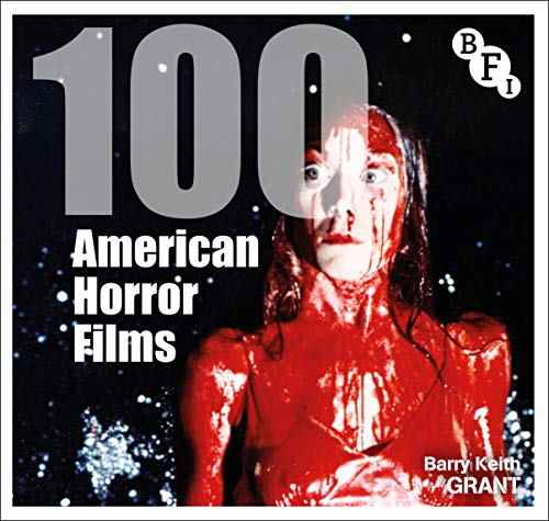 Book cover: "100 American Horror Films" with a blood-splattered image.