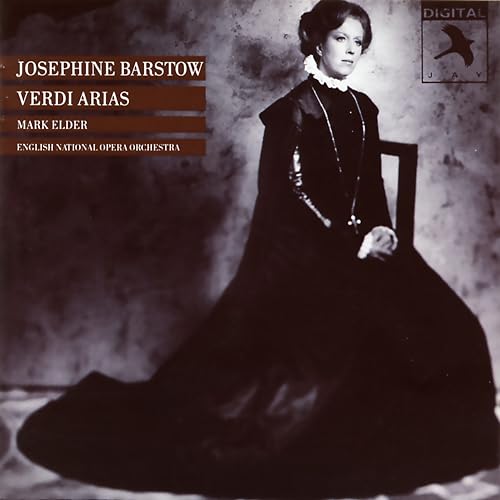 CD cover: Josephine Barstow in black gown, Verdi opera arias.