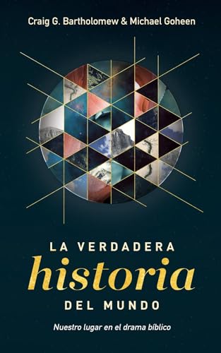 Book cover with abstract geometric design and Spanish title “La Verdadera Historia.”