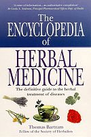 Book cover for The Encyclopedia of Herbal Medicine by Thomas Bartram with botanical illustrations.