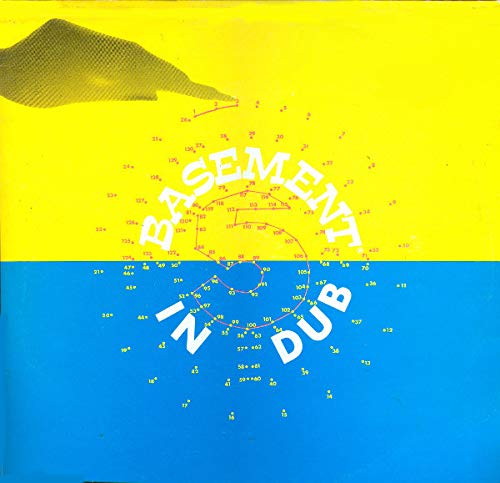 Yellow and blue album cover with abstract graphic and "Basement 5 - In Dub" text.
