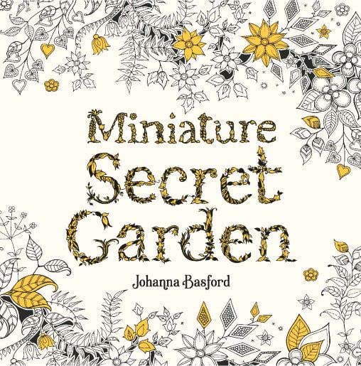 Book cover with floral illustrations and the title "Miniature Secret Garden".