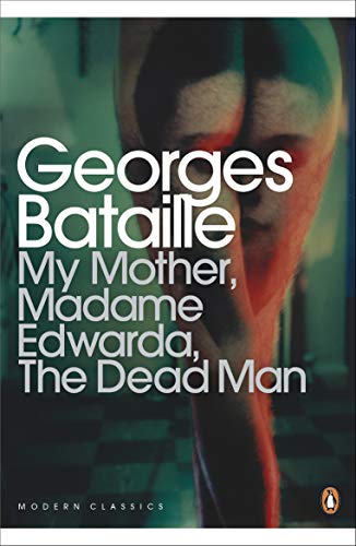 Book cover: "My Mother, Madame Edwarda" with a blurred, shadowed face.