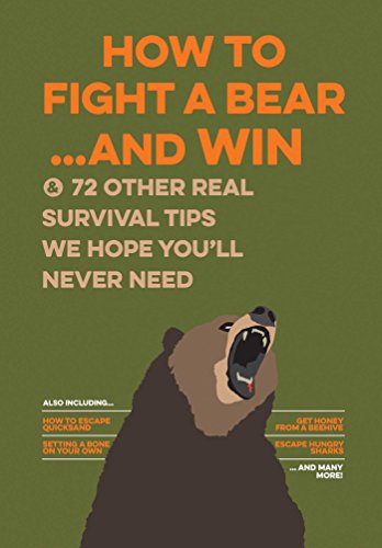 Book cover with bold text: "How to Fight a Bear...and Win" and a growling bear.