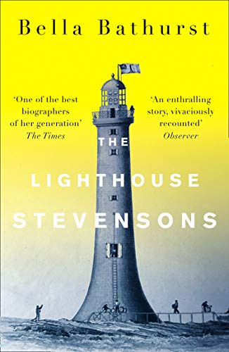 Book cover featuring a lighthouse against a bright yellow sky and dark sea.