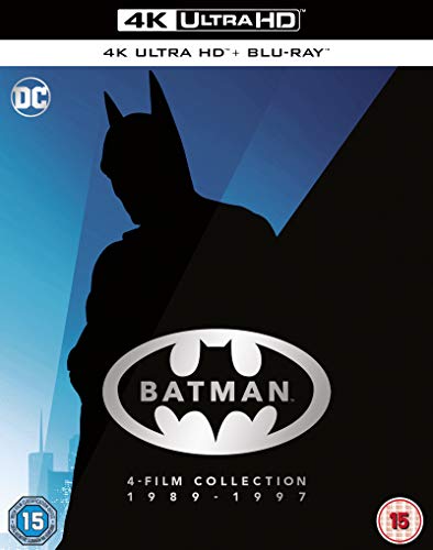 Batman Blu-ray cover featuring the iconic bat symbol and city skyline.