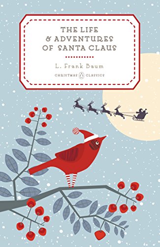 Book cover with a red bird wearing a Santa hat and reindeer.