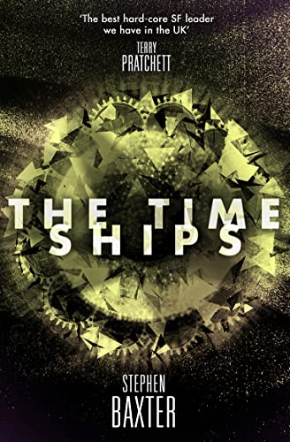 Book cover for The Time Ships by Stephen Baxter featuring a glowing geometric sphere.