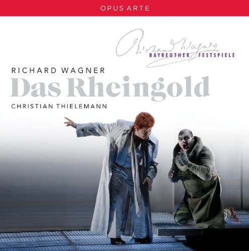 CD cover for Wagner’s *Das Rheingold* featuring two opera singers.