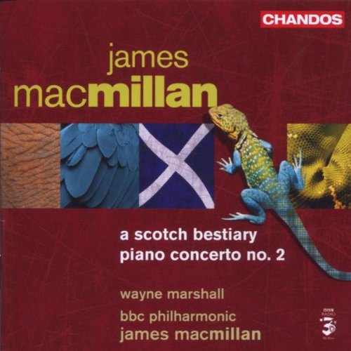 Red CD cover with yellow text and images of lizard, wing, and Scottish flag.