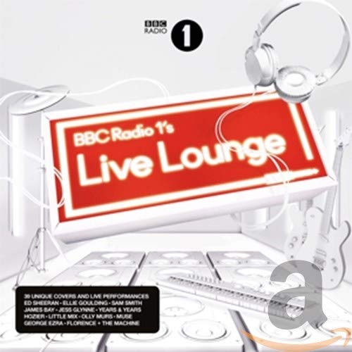 BBC Radio 1's Live Lounge 2015 CD cover with headphones and music equipment.