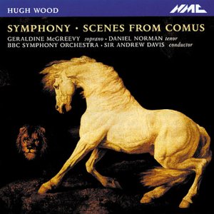 CD cover featuring a rearing white horse and a lion on a dark background.