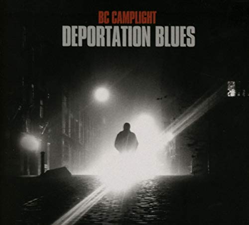 Deportation Blues" CD cover with a lone figure in a foggy street.