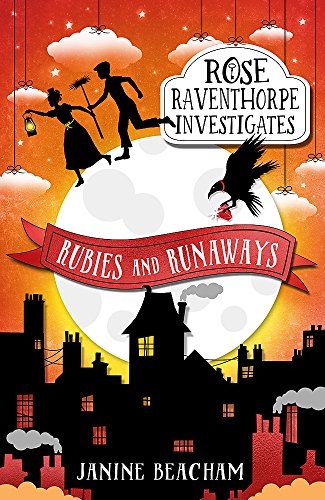 Book cover: silhouettes of figures on rooftops under a full moon.