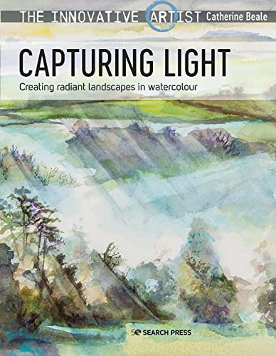 Book cover featuring a watercolor landscape painting with light rays over trees and hills.