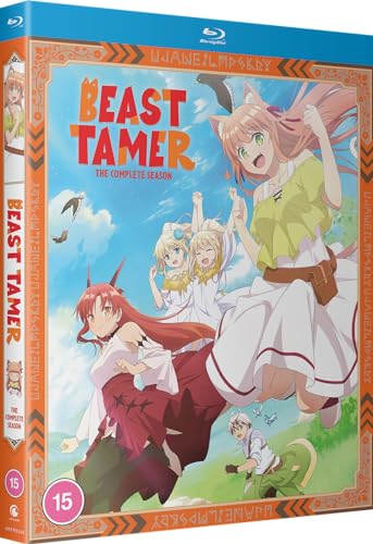 Beast Tamer" Blu-ray cover featuring anime characters and colorful fantasy art.