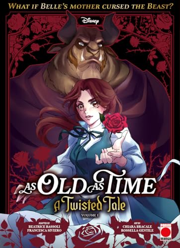 Illustrated manga cover featuring Belle from Beauty and the Beast in a dark setting.