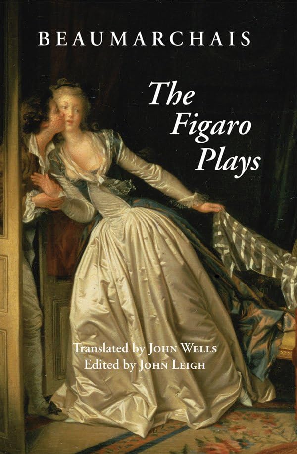 Book cover: "The Figaro Plays" with a portrait of a woman in a gown.