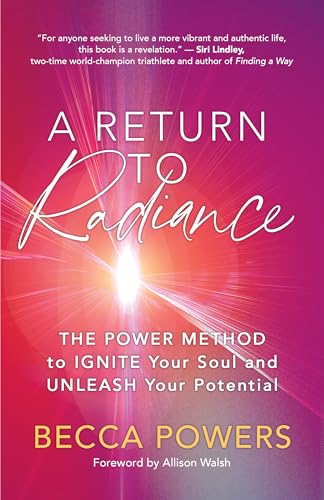 Book cover with bright pink and purple abstract light burst design.