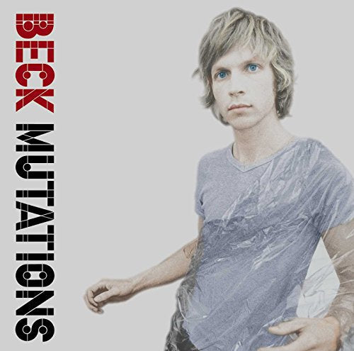 Album cover for Beck’s “Mutations” featuring a man wrapped in plastic.