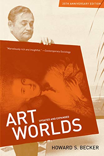 Book cover for “Art Worlds” with portrait and painting imagery.