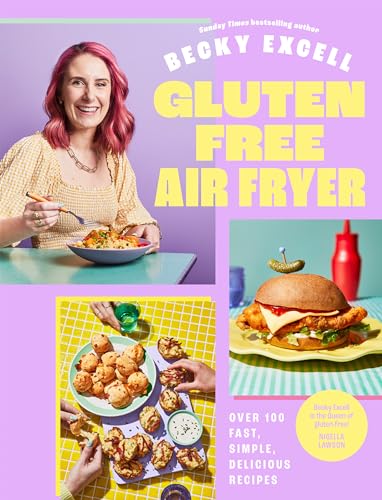 Cookbook cover featuring a woman and gluten-free air fryer recipes.
