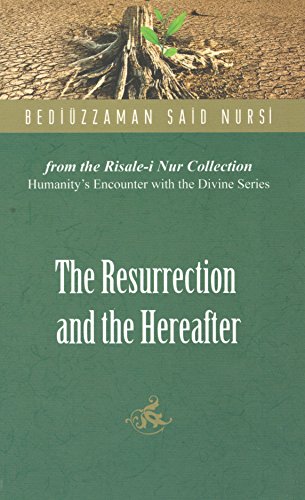 Book cover with tree roots and text: "The Resurrection and the Hereafter.