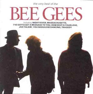 CD cover featuring silhouettes of the three Bee Gees members against a white background.