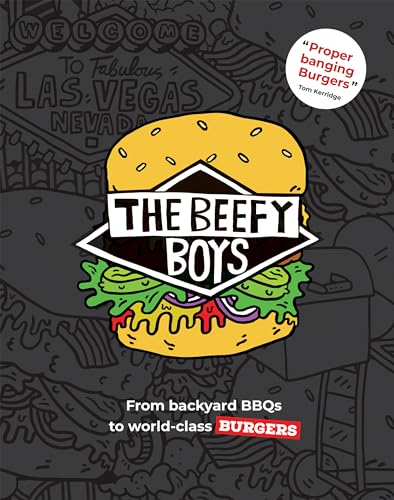 Book cover featuring a cartoon burger illustration with the title The Beefy Boys.