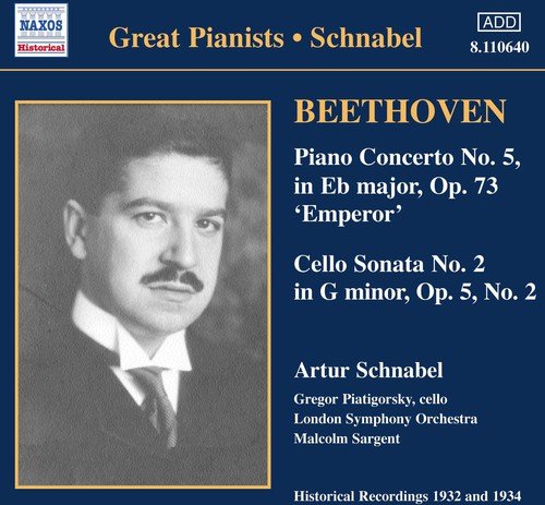 CD cover featuring a black and white portrait of Artur Schnabel.