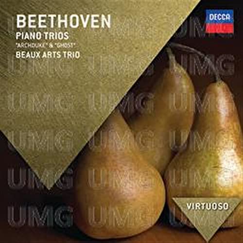 CD cover featuring pears and text: "Beethoven Piano Trios" and "Virtuoso.