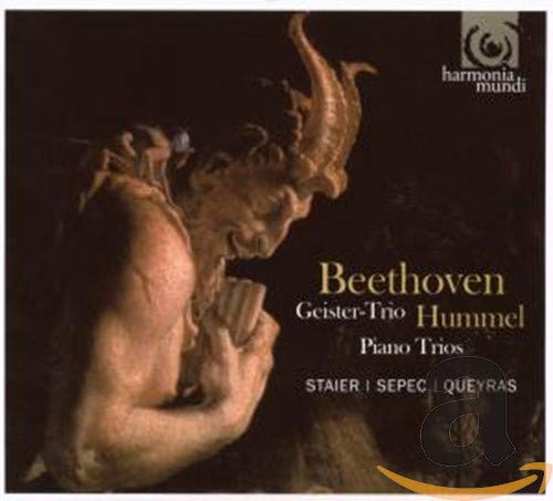 CD cover featuring a sculpted profile and composers' names, Beethoven and Hummel.