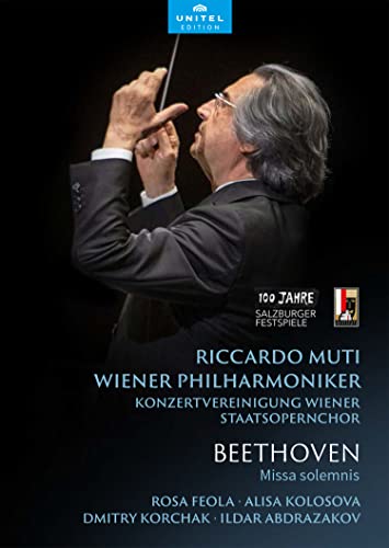 DVD cover featuring conductor Riccardo Muti with text: Beethoven: Missa Solemnis.