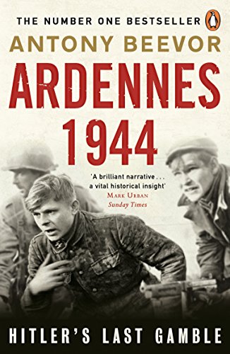 Book cover for Ardennes 1944 by Antony Beevor featuring black and white soldiers in combat.