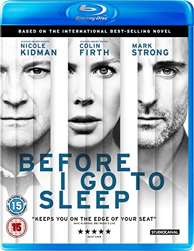 Blu-ray cover for “Before I Go To Sleep” featuring Nicole Kidman and Colin Firth.