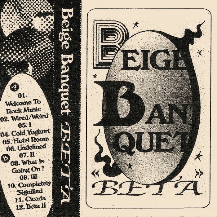 Beige Banquet Beta vinyl record cover, abstract design with tracklist.