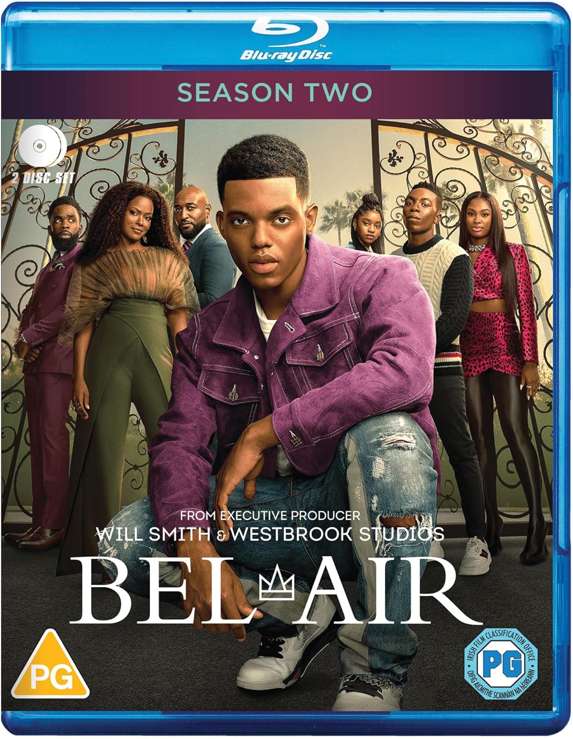 Blu-ray cover for "Bel-Air" Season 2 featuring the show's cast.