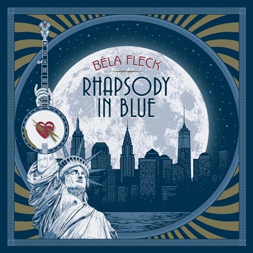 Béla Fleck album cover: banjo, Statue of Liberty, and New York skyline.
