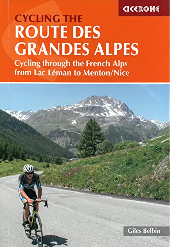 Book cover showing a cyclist on a mountain road with snow-capped peaks in background.
