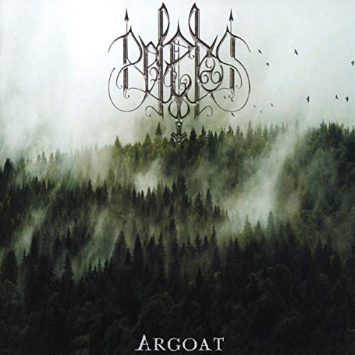 CD cover: misty forest landscape with ornate band logo and title.
